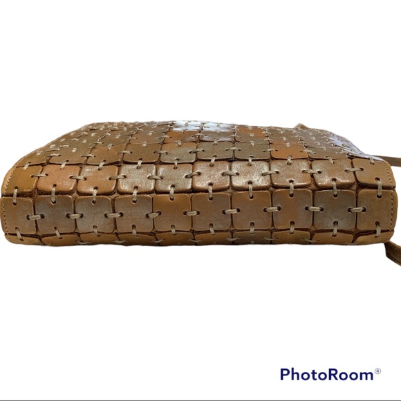 CEM Brazil Leather Crossbody Bag Metallic Tan - Picture 8 of 13